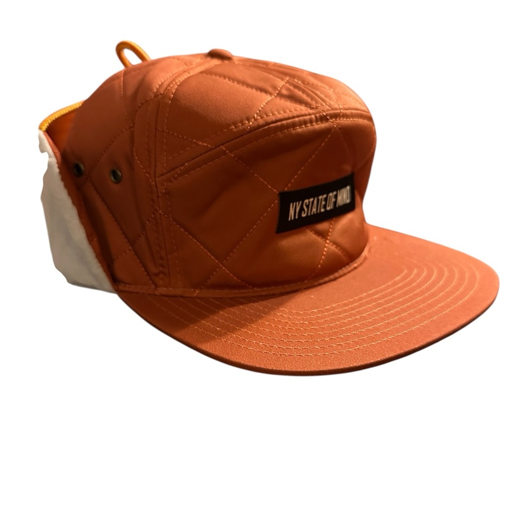 NY State Of Mind Rust Orange Quilted 5-Panel Cap